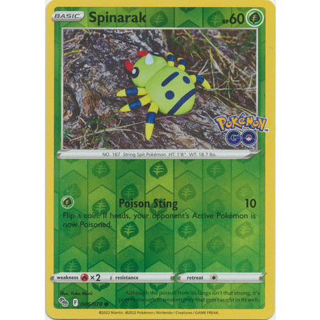 Pokemon Kort - Pokemon Go singles Ditto- Spinarak - 006/078 med urørt folie  - PokeGal.no