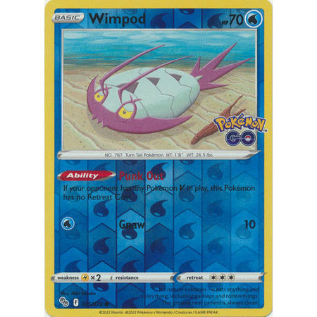 Pokemon Kort - Pokemon Go singles Wimpod - 025/078 - Common Reverse Holo  - PokeGal.no