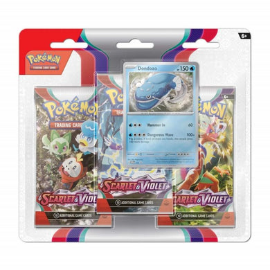 Pokemon Scarlet & Violet 3pk Blister Dondozoe - PokeGal.no