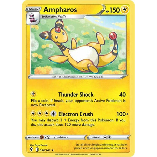 056/203 - Ampharos Rare