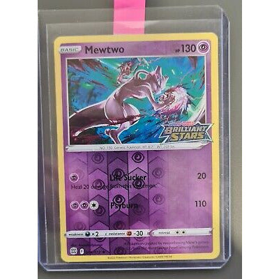 Pokemon Brilliant Stars Mewtwo 056/172 Reverse Holo Stamped Card Promo- PokeGal.no