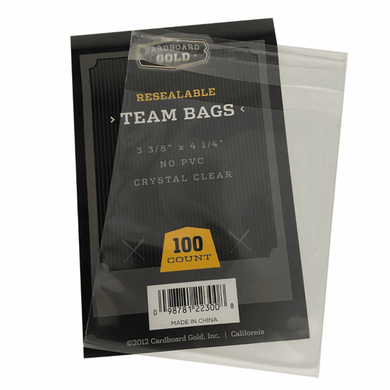 Cardboard Gold Resealable Team Bags - PokeGal.no